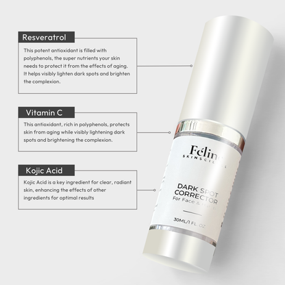 Dark Spot Corrector with Tyrosinase Inhibitors, Niacinamide, Resveratrol, Vitamin C, Kojic Acid